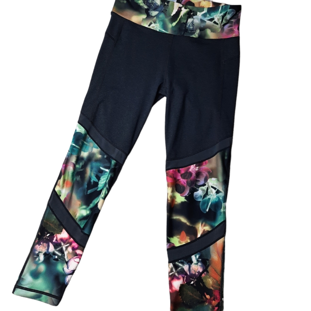 Nanette Lepore Watercolor Floral Capri Legging SZ M